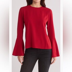 ‼️NEW Frame Long Bell Sleeves Red Blouse Top Size Small